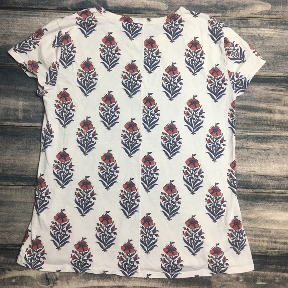 Ann Taylor LOFT Ivory Floral Vintage Soft M - Picture 2 of 6